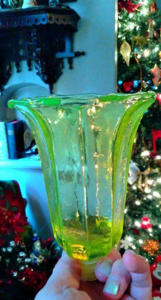 Rare Uranium Vaseline Glass 3 Shades