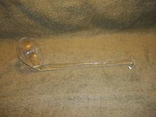 Vintage Riekes - Crisa Moderno Punch Bowl Ladle Hand Blown Crystal 14 Inches Long