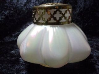 Antique Iridescent Art Glass Bowl,  Vase.