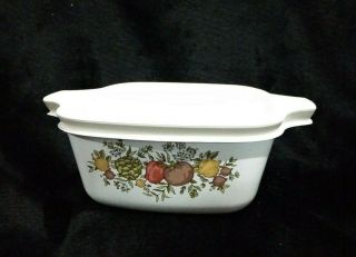 Vintage Corning Ware Spice Of Life P - 43 - B Petite With Plastic Lid 22oz/ 2 3/4cup