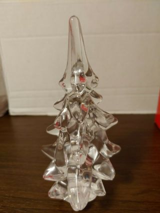 Over 24 Lead Crystal Clear Christmas Tree Made In Japan Holiday Winter Decor