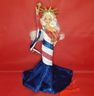 Barbie Statue Of Liberty Doll Fao Schwarz Collector Edition Usa 1990s Vintage