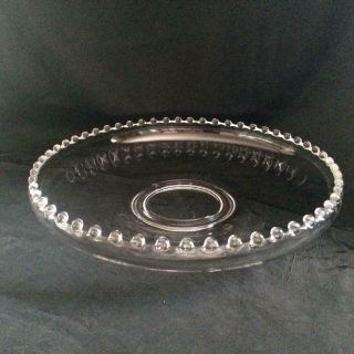 Vintage Imperial Candlewick Glass 11 " Serving Dish,  Platter,  Cake Plate,  Base