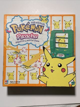 Vintage Pokemon Pikachu Match’ Em Catch’ Em Game 1999 Nintendo Hasbro