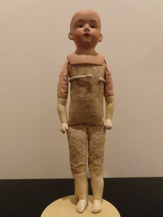 Antique Gebruder Heubach Bisque Boy Shoulder Head Doll 6692/6892 Germany 12 1/2 "