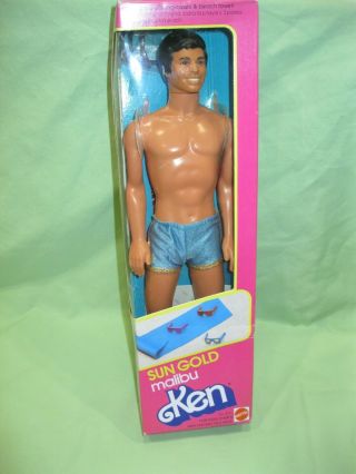 Barbie Vintage 1983 Superstar Era Sun Gold Malibu Hispanic Ken Doll 4971 Nrfb