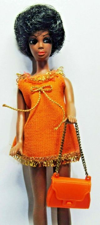 Topper Dawn Dale Doll In Orange Mini Dress