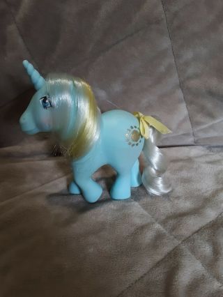 Vintage My Little Pony Sunbeam With Ribbon Rare Unicorn
