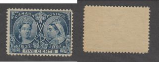 Mnh Canada 5 Cent Queen Victoria Diamond Jubilee Stamp 54 (lot 17269)