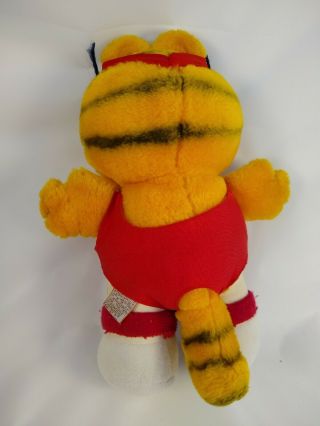 VINTAGE 1981 GARFIELD THE CAT in Work out outfit 6” Orange Character Plush 3