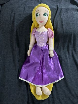 Disney Tangled Rapunzel Princess Soft Plush Stuffed Doll Toy 20 " Purple Dress