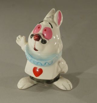 Vintage Walt Disney White Rabbit Alice In Wonderland Figurine 3 " Tall