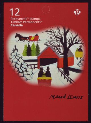 Canada 2020 Christmas Maud Lewis,  Booklet Of 12 " P " Winter Sleigh Ride Mnh