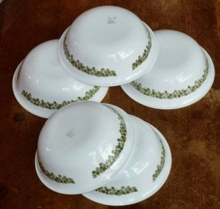 (5) Vintage Corelle Spring Blossom Crazy Daisy 6.  25 ",  6 1/4 Inch Cereal Bowls