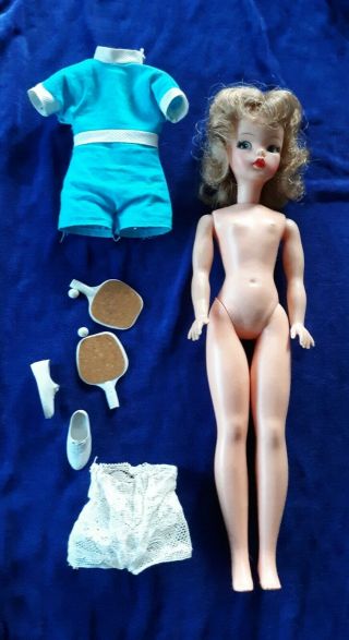 Vintage Ideal Tammy Doll 12” Blonde Hair Bs - 12 1960 