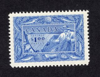 Canada 302 $1.  00 Bright Ultramarine Fishing Resources Issue Mnh