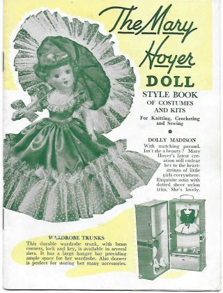 Vintage Mary Hoyer Doll Style Book Of Costumes And Kits Booklet Very Good