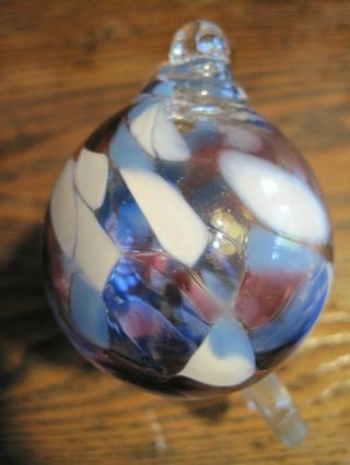 Appalachian Glass Friendship/witch Ball Hand Blown Art Glass Onament