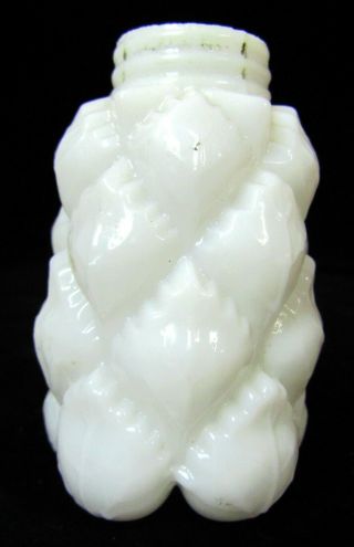 Antique Consolidated Glass Co Opaque Milk Glass Shaker - Pineapple