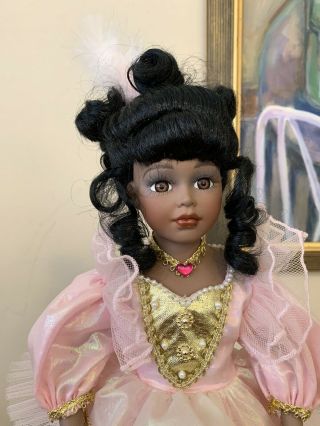 Vintage Ballerina Bisque Porcelain African - American Doll