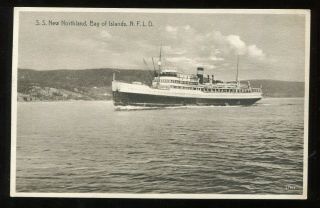 Newfoundland - Bay Of Islands - Steamship Ss Northland - Parsons Postcard