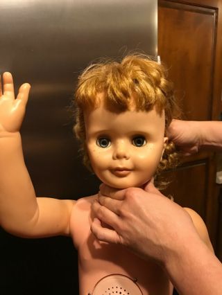 1960’s era Buffy Tandy talks Vintage playpal doll 35 - 36” Patti companion 2