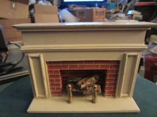 Vintage Dollhouse Fireplace Made In Germany Miniature