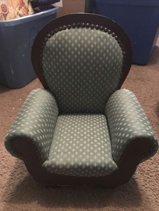 Dayton Hudson Green Wing Back Chair For American Girl Or 18 " Doll Chair Only