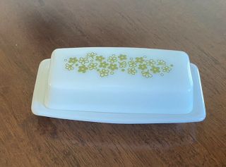 Vintage Pyrex Corelle Spring Blossom Crazy Daisy Butter Dish