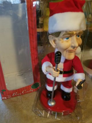 Christmas Bing Crosby Singing Animated Santa Gemmy 2002 2