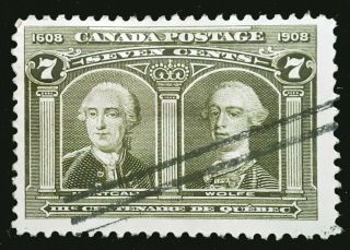 Canada Stamp 1908 7c Quebec Tercentenary Scott 100 Sg192