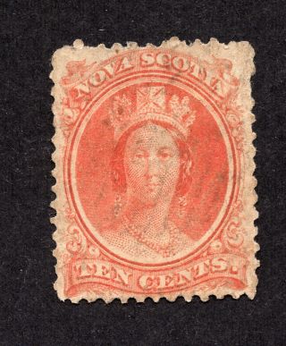 Nova Scotia 12 10 Cent Vermilion Queen Victoria Issue
