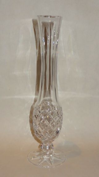 Waterford Crystal Comeragh Or Lismore Cut Pattern Bud Stem Flower Vase,  9 ¼ Inch