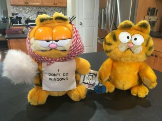 (2) Vintage Garfield Plushes - I Don 