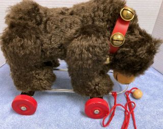Hermann Brown Mohair Bear Pull Toy Ltd.  Ed For Max Hermann 