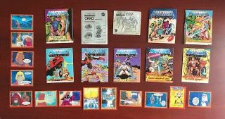 1980s Vtg Masters Of The Universe Motu Comics Instructions Cards Mattel Topps