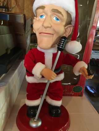 Very Rare Bing Crosby Moving Singing Santa,  Gemmy Pop Culture Series 2001 Motion