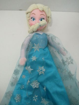 Disney Just Play Frozen Elsa plush soft doll vinyl or plastic face 2