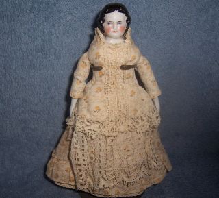 Lovely Antique German Porcelain China Head Lady Doll House Dollhouse 7 "