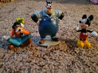 Disney Mickey Mouse Clubhouse Figures Mickey Goofy Pete Figures Approx.  3 " - 4 "