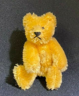 Miniature Steiff Mohair Teddy Bear 3” Movable Jointed