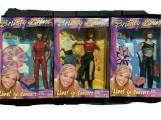 Britney Spears Dolls " Live In Concert " Lucky,  Oops.  Extra Outfit & Accessories