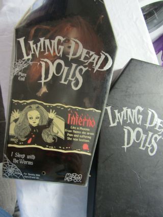 Living Dead Dolls Inferno 10 " With Coffin / Lid Certificate
