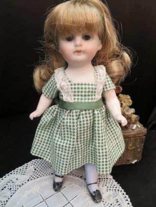 Antique German All Bisque Doll 208/5 6 1/2 "