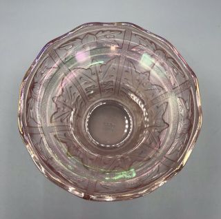 Stunning IMPERIAL LENOX Carnival Glass Vase - Pink Iridescent 3