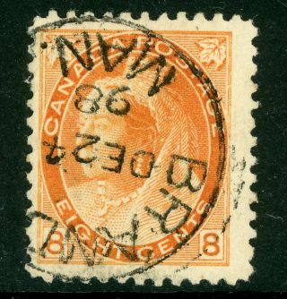 Canada 1902 Qv Numeral 8¢ Orange Scott 82 Vfu F130