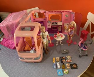 Barbie Glam Campervan With Music,  Dolls And Acessories
