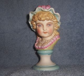 Antique Victorian German Bisque Doll Head Figurine Women/girl 6 " Marked & Number