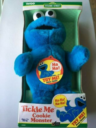 Vintage 1997 Tyco Sesame Street Tickle Me Cookie Monster 14 "