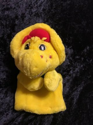 Barney And Friends Bj Plush Hand Puppet Dinosaur Stuffed Animal Golden Bear